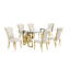 Ensemble de salle à manger avec chaises en velours L 79 po x l 40 po Joneisha-1765640957-1765640959-1789248543