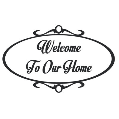 Décalcomanie murale welcome to home