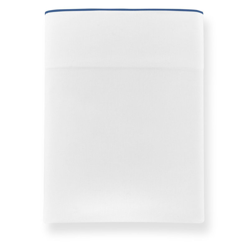 Melody 420 Thread Count 100% Cotton Sateen Flat Sheet, White, Queen Flat Sheet