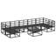 Vidaxl Garden Sofa Set 8 Pcs Black Aluminium