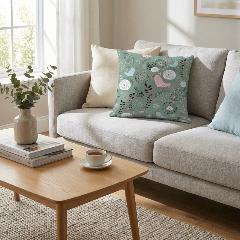 Abstract Bloom Cotton Blend Pillow Cover