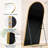 Arched Black Floor Mirror With Stand, 38x77 Inch Freestanding Full Body Mirror For Bedroom-36989829-36989831
