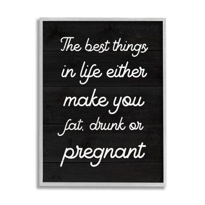 bb-616-Framed Funny Best Things in Life by Lil' Rue Single Picture Frame Print on Canvas