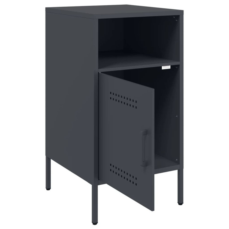 Bedside Cabinets 2 pcs 36x39x68 cm Steel, Anthracite