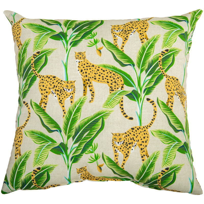 Animal Print Outdoor Reversible Throw Pillow