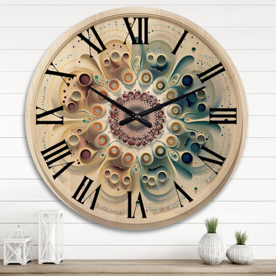 Aracelys Solid Wood Wall Clock