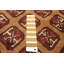 Tapis brun clair noué à la main de conception unique 3 pi 5 po x 4 pi 9 po Teimani