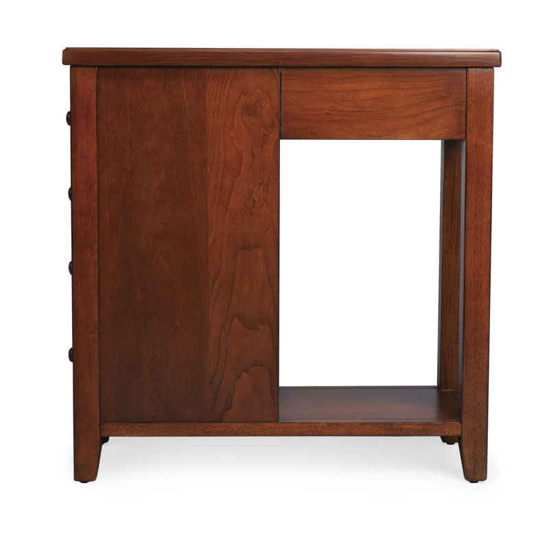 Kelton 4 Drawer Side Table, Ash Burl