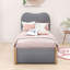 Lit plateforme tapissier en bois avec tête de lit simple et lit gigogne Jasontyler-1605067254