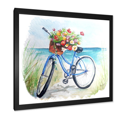 Fleurs de bicyclette rétro - sur