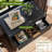 Black 3-Drawer Fluted Wide Wooden Dresser, Modern Storage Organizer
