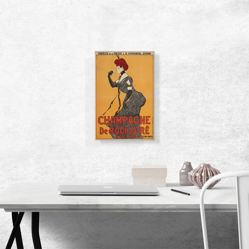 «Champagne De Rochegre Epernay 1902» par Leonetto Cappiello, reproduction d'art sur toile tendue