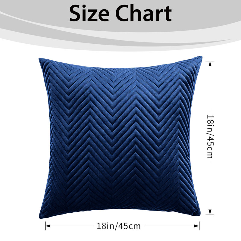 Aspire Homeware Embossed Square Velvet Cushion Cover, Navy, Pack of 6