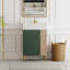 Meuble-lavabo à tablettes ouvertes 21,6 po avec lavabo en céramique et porte à fermeture douce, assemblage requis-109724015