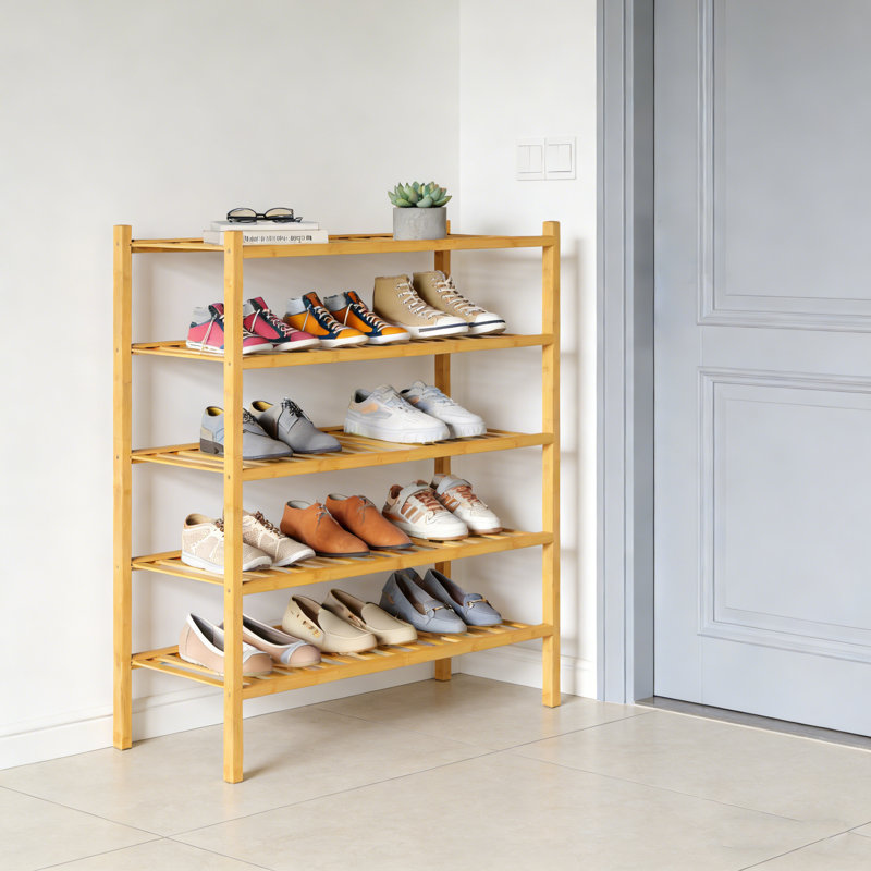 Range-chaussures empilable en bambou, H 31,3 po x l 27 po x P 11 po