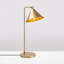Lampe de table moderne avec corps en métal, finition dorée, 9,4 po x 10,2 po x 19,7 po | Douille E14, 40 W maximum | Design élégant en cuivre, idéal pour le salon et la chambre à coucher, décoration élégante scandinave et glamour-675005525