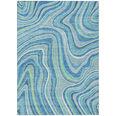 Tapis intérieur / extérieur en polyester tissé à la machine Lamanna