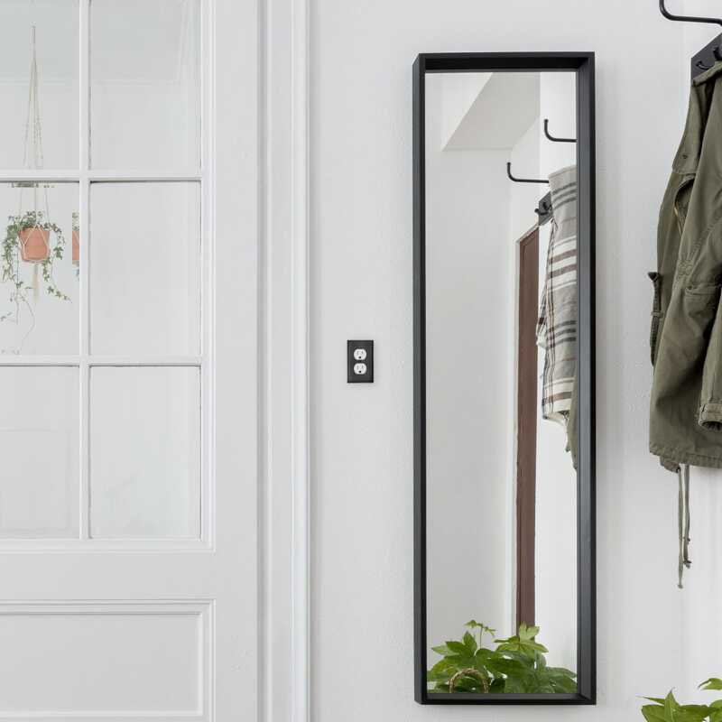Ageless Iron Single Duplex Outlet Cover in Black Iron