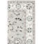 Tapis oriental en laine / coton touffeté à la main Calei gris clair / ivoire / noir-1346706343