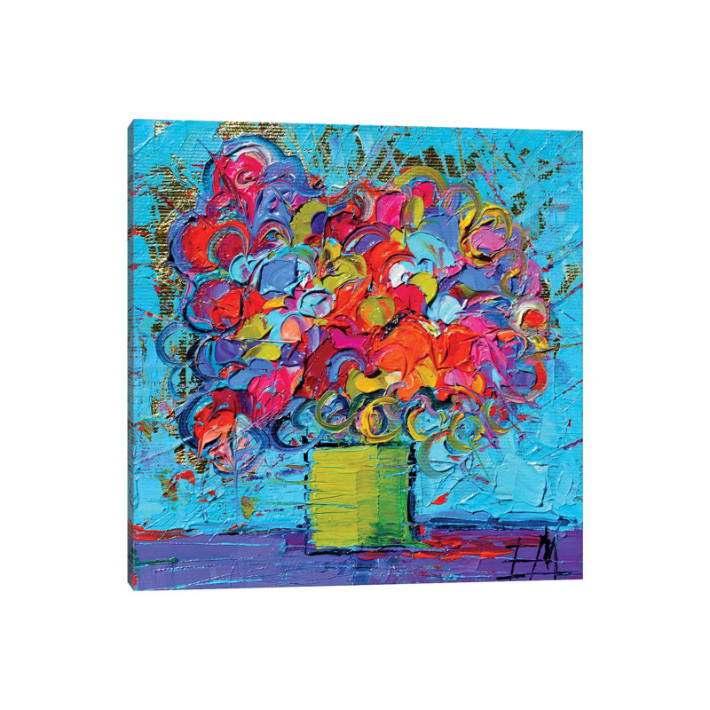 Floral Miniature by Mona Edulesco - Wrapped Canvas Gallery-Wrapped Canvas Giclée, 93.98 cm H x 93.98 cm W