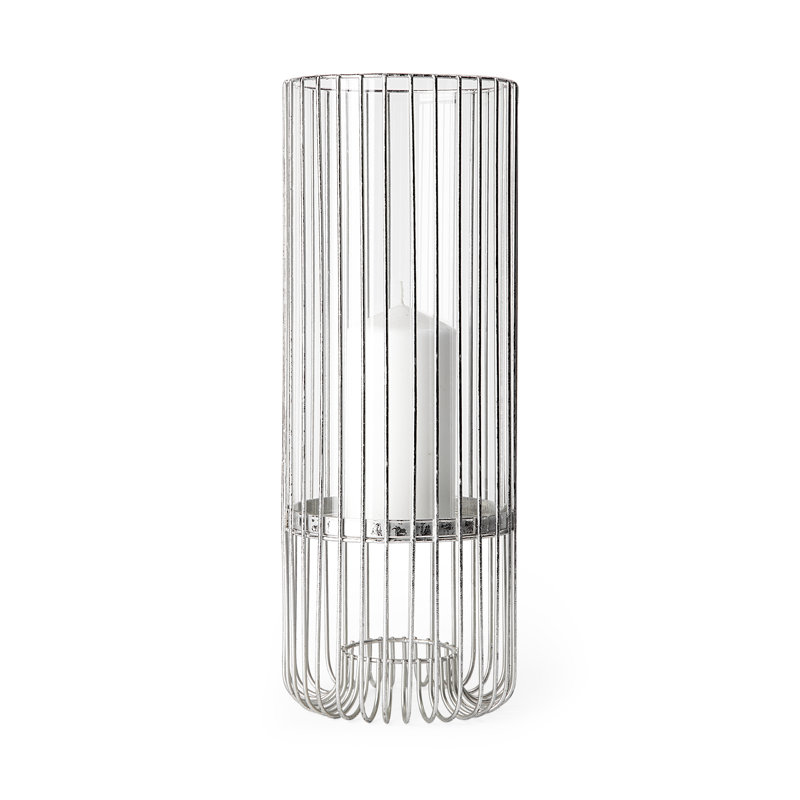 Porte-votive de table en métal, H 16,73 po x l 6,29 po x P 6,29 po, Noir