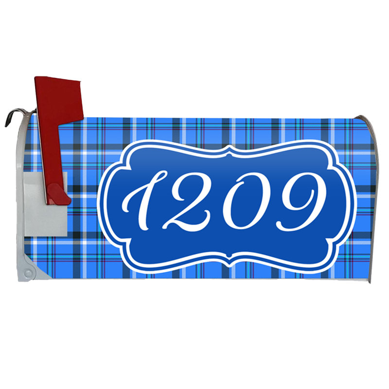 Adhésif décoratif, H 20,5 po x l 18,25 po x P 0,02 po, Bleu / blanc