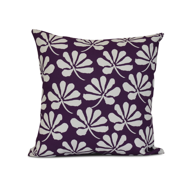 Coussin carré d’extérieur, H 16 po x l 16 po x P 3 po, Mauve