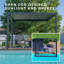 Ensemble de pergola à persiennes d'extérieur en acier galvanisé 12 pi x 10 pi avec toit réglable en acier et PowerPort Backyard Discovery Sarasota