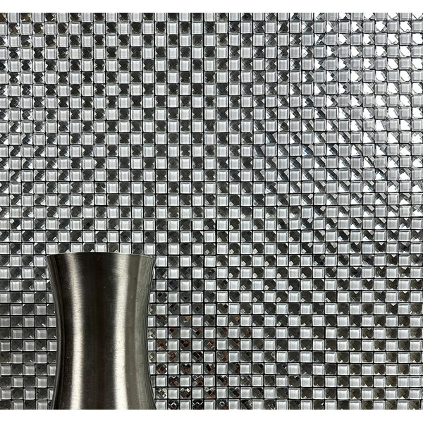 Princess Decorative 12" x 12" Straight Cut Glass Mosaic Tile