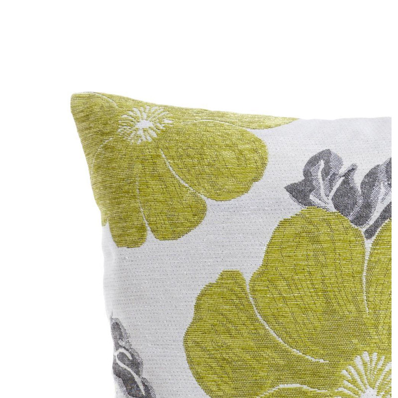 Darionte Floral Square Throw Cushion, 55cm x 55cm, Lime