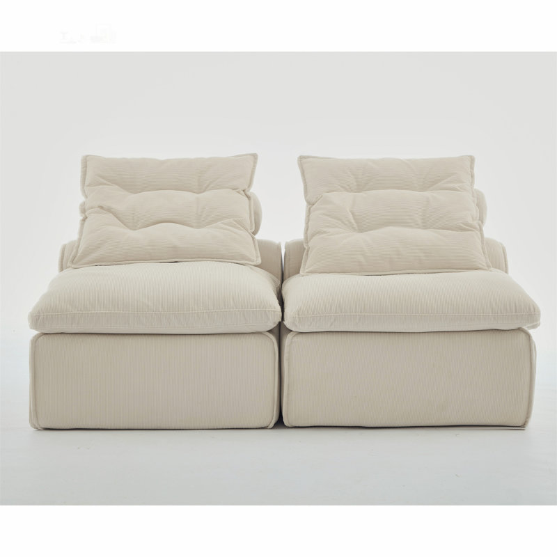 Versatile Modular Sofa with DIY Options and Comfort Features for Any Living Space, Beige