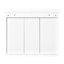 Armoire de rangement pour miroir de salle de bain 35 po, 5 tablettes réglables, décor moderne, peu encombrant, facile à installer et à nettoyer, armoire blanche avec rangement, style, poli à assembler,