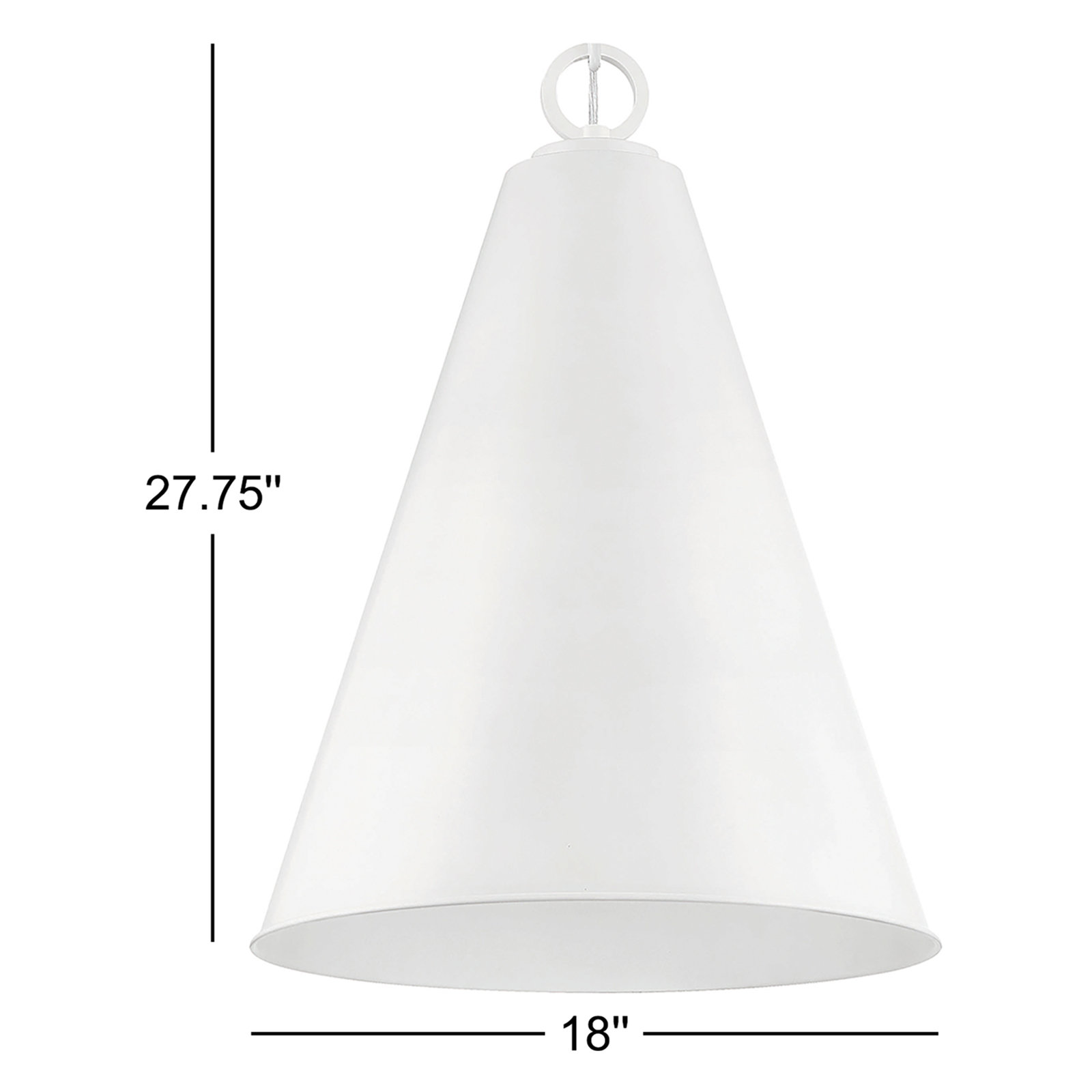 Grenadine Single Light Metal Dimmable Pendant, White