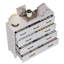 Armoire de rangement en métal blanc avec tiroirs coulissants