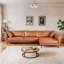 Canapé modulaire - Cuir végétalien cognac-782754633