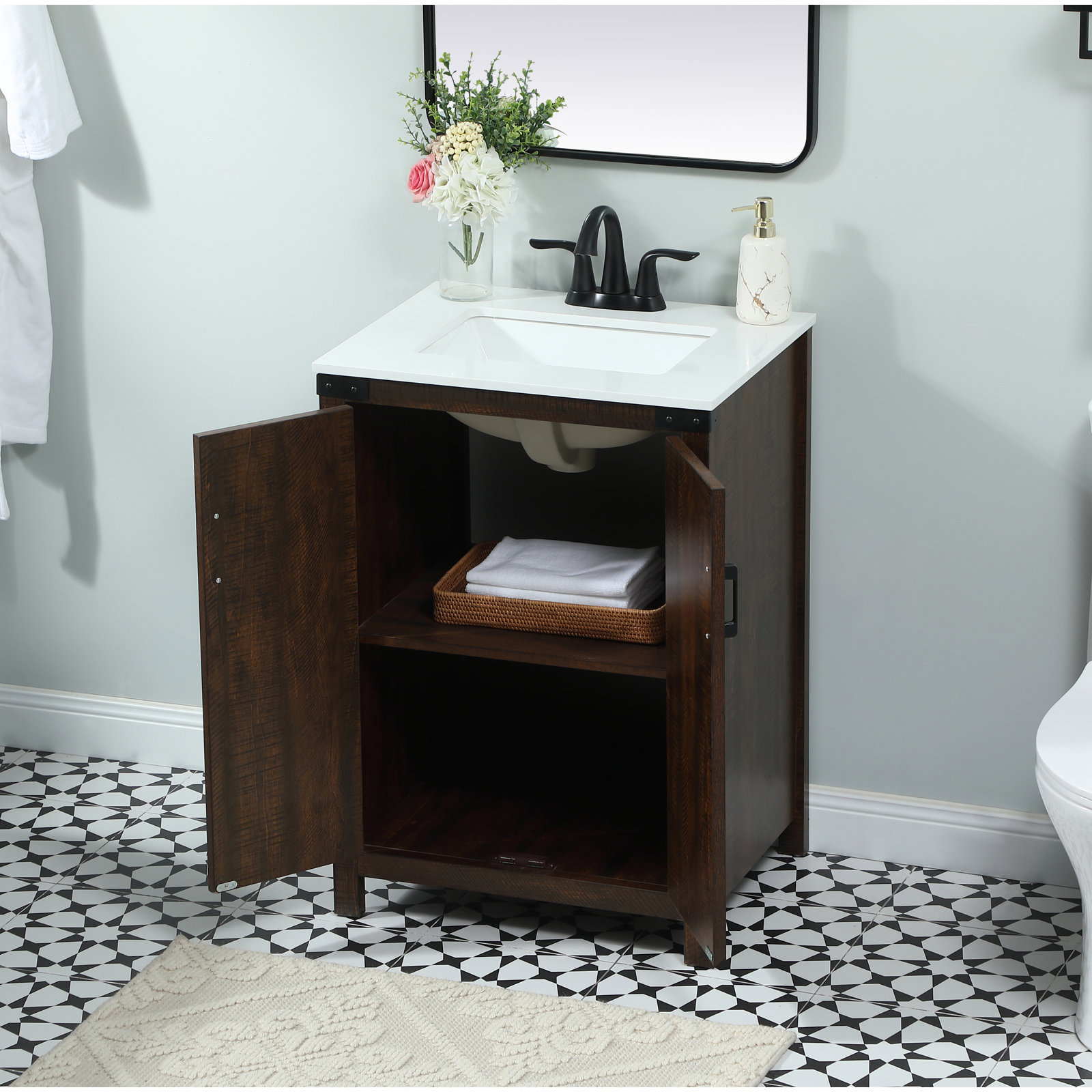 Slayton 24'' Single Bathroom Vanity, Expresso