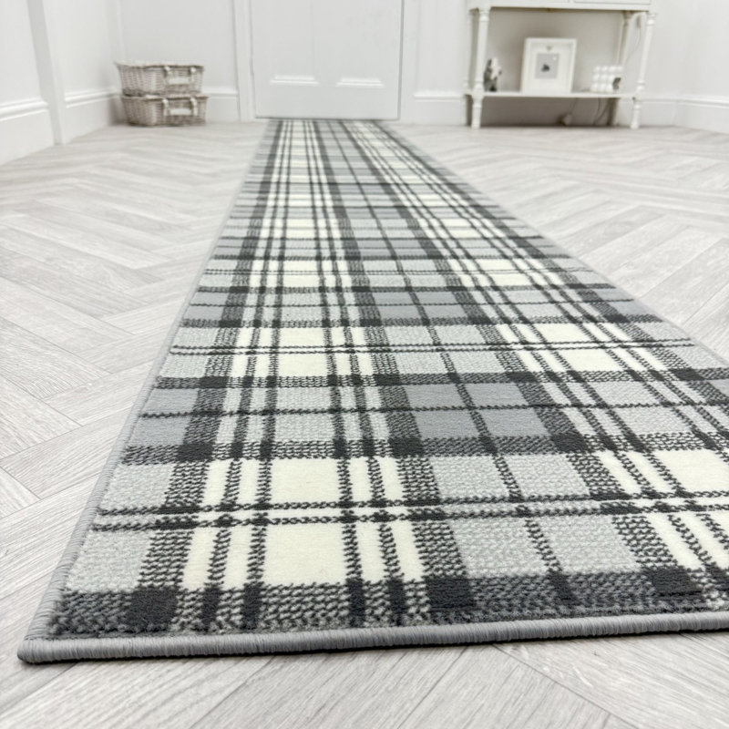 Runner Plaid Area Rug, Runner 60 x 150 cm