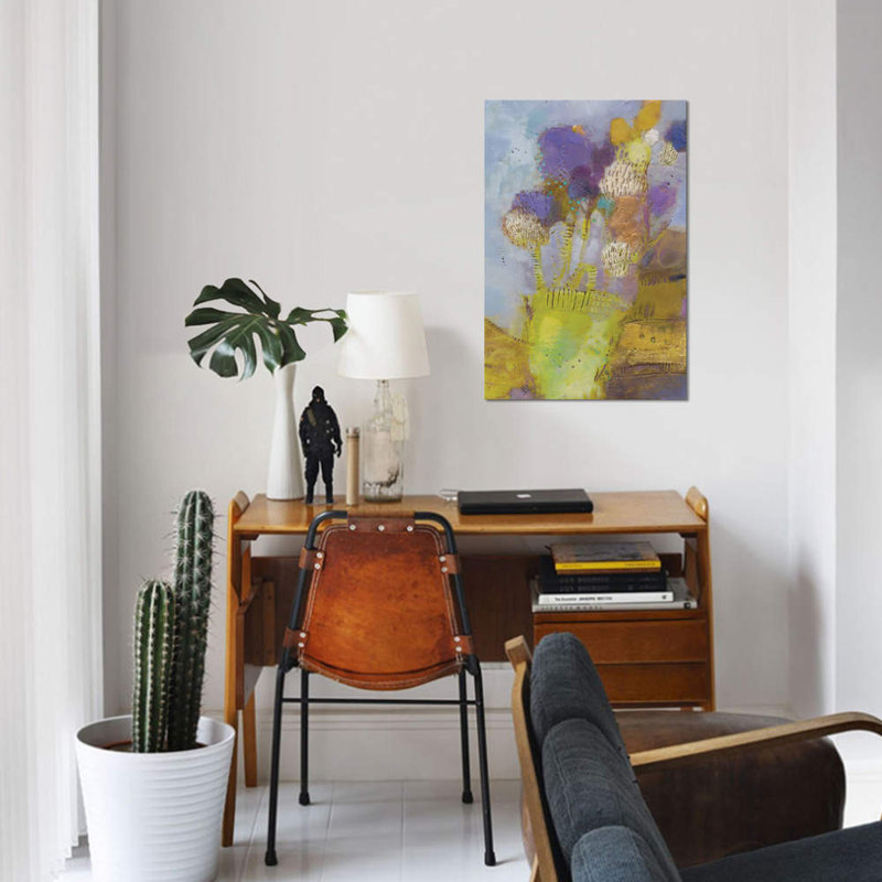 "Blume II" par Sue Jachimiec - reproduction d'art sur toile tendue, H 60 po x l 40po x P 1,5 po, Toile tendue