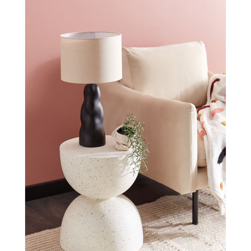 Cirila Beige Table Lamp, Black