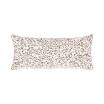 Maris 22" Cotton Linen Blend Throw Pillow, Ivory