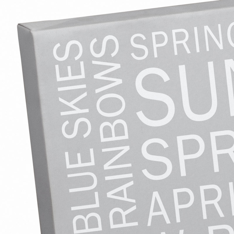 Dictons du printemps - On, H 11 po x l 14 po x P 1,25 po, Gris