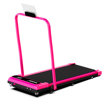 Walking Pad Treadmill with Handle Bar and Adjustable Incline, 3.8HP Portable Electric Treadmills with Wheels for Home