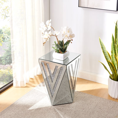 Triangular Mirror Square Table
