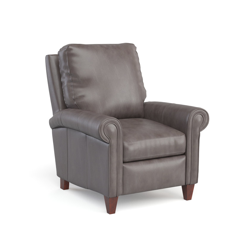 Fauteuil inclinable standard en cuir véritable de 33,5 po de largeur Sondria, Cuir véritable Outsider Raven, Électrique