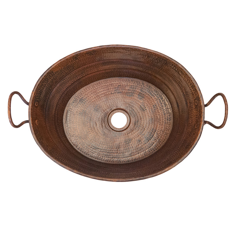 Premier Copper Products BSP5_VOB16DB-P Bathroom Sink And Drain Package