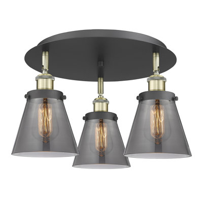 Cone 3 Light Flush Mount
