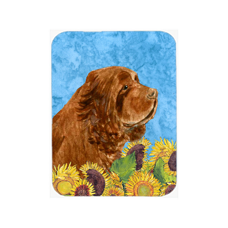 Caroline's Treasures Sussex Spaniel Glass Cutting Board