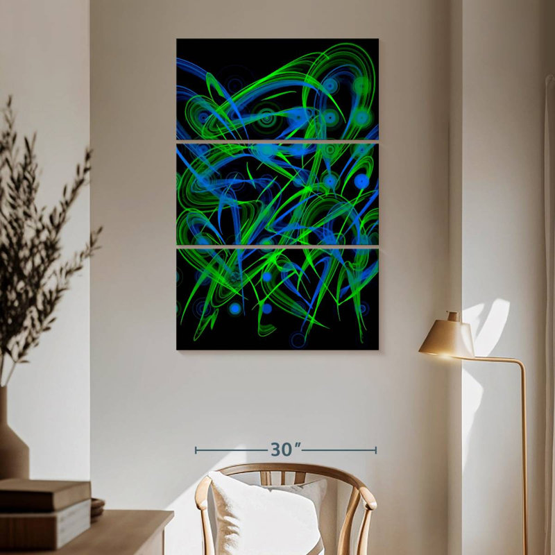 Avery Neon Peacocks, 65" H x 42" W