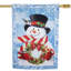 Drapeau de maison de Noël en nylon double face H 40 po x l 28 po