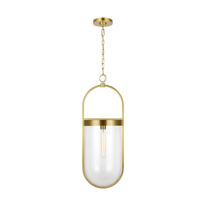 Luminaire suspendu géométrique à 1 lumière Roselyn, Bronze brillant, H 31,125 po x l 10,75 po x P 11,5 po